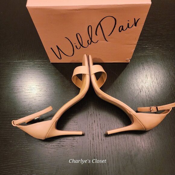 Wild Pair‎ Bethie Open-Toe Nude Minimalist Capsule Heels 10M NWB - Picture 8 of 15